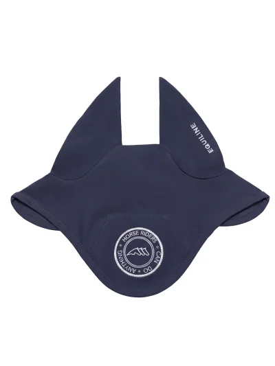 Set de sudadero acolchado en rombos y orejeras azul marino para pony con logo bordado EQPERRY - Equiline - imagen 2